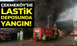 Çekmeköy’de lastik deposunda yangın