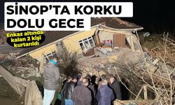 Sinop'ta korku dolu gece! Heyelan altında kalan 2 kişi kurtarıldı