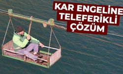 Kar engeline teleferikli çözüm