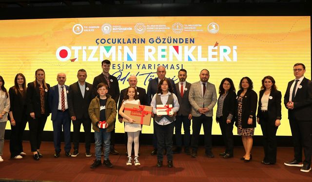 “ÇOCUKLARIN GÖZÜNDEN OTİZMİN RENKLERİ” RESİM YARIŞMASI ÖDÜLLERİ SAHİPLERİNİ BULDU