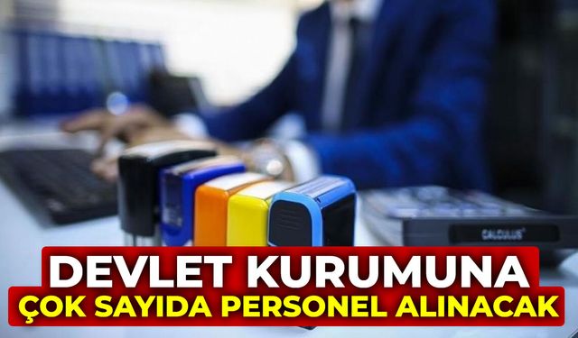 Devlet kurumuna çok sayıda personel alınacak