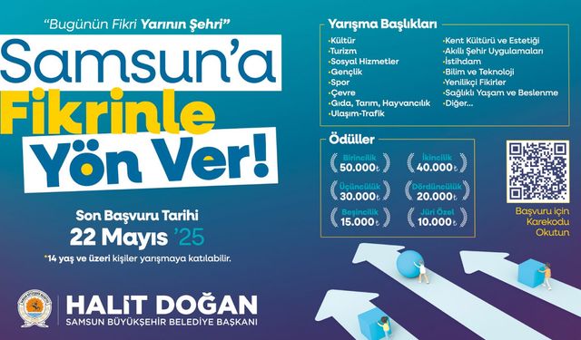 BÜYÜKŞEHİR’DEN ‘SAMSUN’A FİKRİNLE YÖN VER’ YARIŞMASI