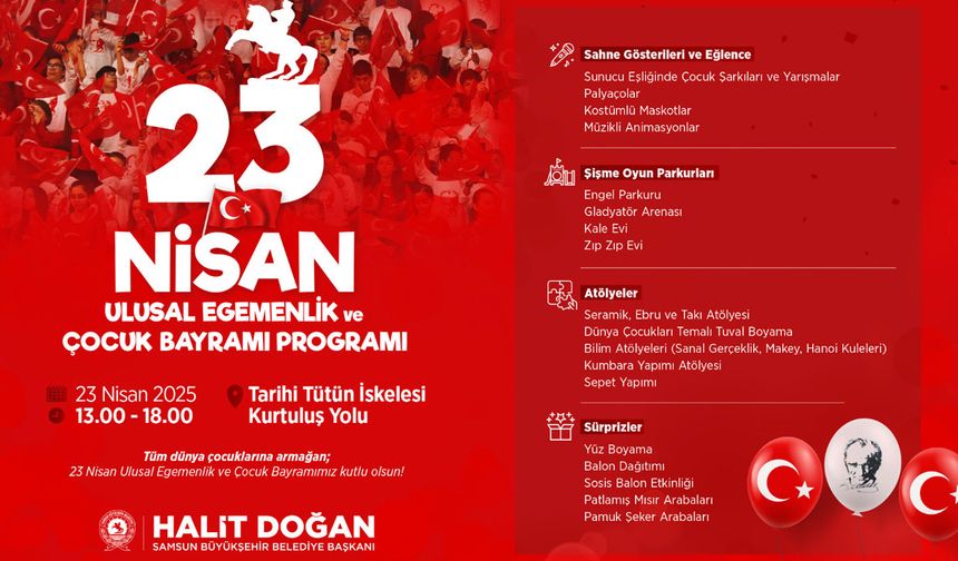 BÜYÜKŞEHİR’DEN DOLU DOLU 23 NİSAN PROGRAMI