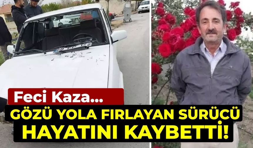 Feci kaza: Gözü yola fırlayan sürücü, öldü!